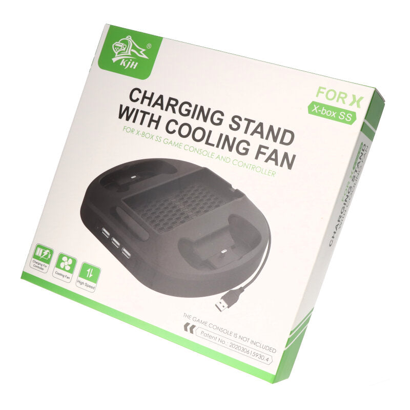 KJH Vertical Cooling Fan Stand with 3 USB HUB & Dual Charging Dock for Xbox Series S Console