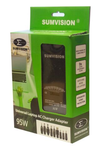 Sumvision Universal Laptop AC Charger Adapter Power Supply 95W 9 tips