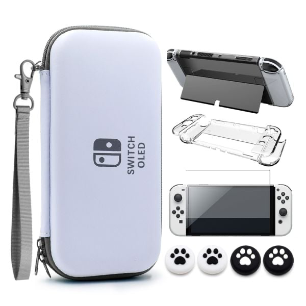 Nintendo Switch OLED, 7 in 1, EVA Travel Bag with Case, Screen Protector & Thumb Grips