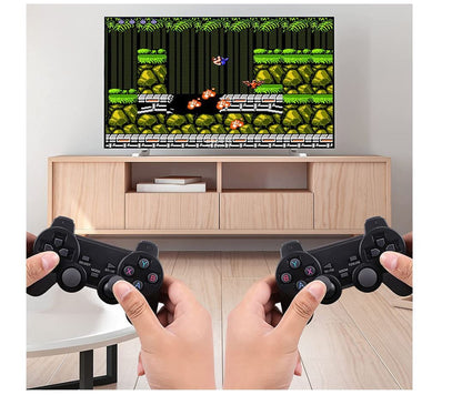 M8, Retro 4K HD, HDMI Game Stick Lite, 2 x 2.4G Wireless Controllers, 10,000 Games, 9 Emulators - 64GB SD Card