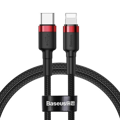 Baseus CATLKLF-91 Cafule Nylon Braided Ligntning To Type-C PD 18W Cable (L=1M)