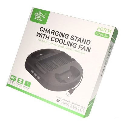 KJH Vertical Cooling Fan Stand with 3 USB HUB & Dual Charging Dock for Xbox Series S Console