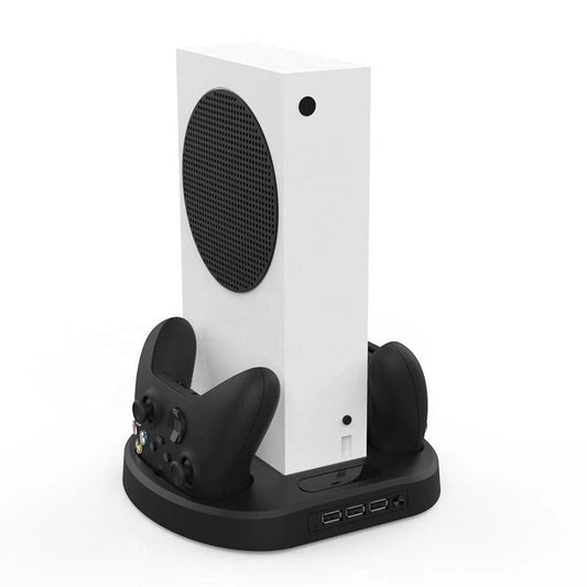 KJH Vertical Cooling Fan Stand with 3 USB HUB & Dual Charging Dock for Xbox Series S Console
