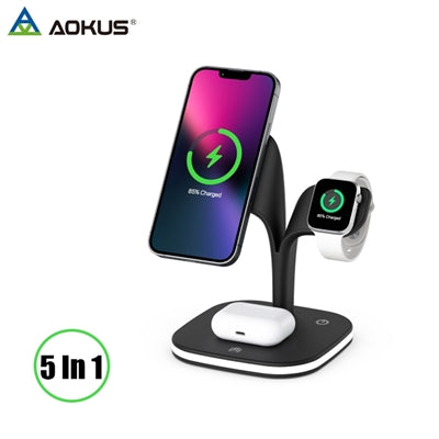 Aokus YM-UD22 5 in 1 Multi Function 15W Fast Charging Stand